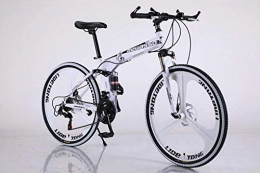 BLTR vélo BLTR Pratique Vélo de Montagne Ultra-léger Pliable 4 Variables Vitesse Double Frein Pliant vélo for Homme et Femmes vélo Adulte Haute qualité (Color : White 3 Blade, Size : 21)