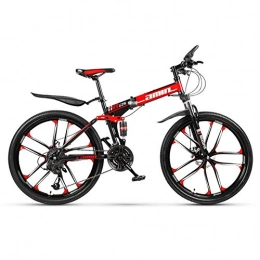 CENPEN Vélos pliant CENPEN Vélo de montagne pliable pour sports de plein air, 27 vitesses, suspension complète, VTT, frein à disque, vélo unisexe (66 cm) (couleur : noir)