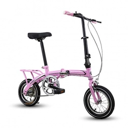 CENPEN Vélos pliant CENPEN Vélo de ville unisexe pliable pour adultes - Mini vélo pour homme et femme - Siège de guidon réglable - Cadre en alliage d'aluminium - Roues de 30, 5 cm - Couleur : rose