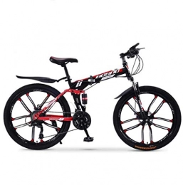 Chenbz Vélos pliant Chenbz Sports de Plein air VTT Vélos pliants, 30Speed ​​Double Frein à Disque Pleine Suspension Variable Antislip, Offroad Speed ​​Racing Bikes for Hommes et Femmes (Color : A3, Size : 24 inch)