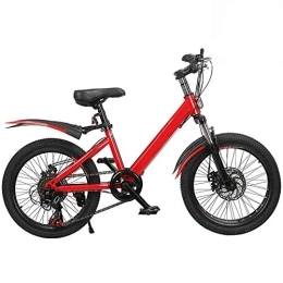 D&XQX Vélos pliant D&XQX 22 Pouces Pliant vélo Pliant, VTT, 21 Vitesses à Double Disque Système de freinage, Convient pour Les étudiants, des Petits garçons et Les Filles (135-160 cm), Rouge, 20 inches