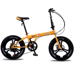 DASLING vélo DASLING Vélo Enfant Pliant Adulte Adulte 18 Pouces léger vélo 7 Vitesses Bicyclette @ Orange 1, 18 Pouces