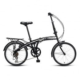 FCYIXIA Vélos pliant FCYIXIA Vélo de Banlieue Portable Ultra-légère de vélo Pliant à 7 vélos for Hommes et Femmes (Couleur: Blanc) zhengzilu (Color : Black)