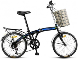FEE-ZC Vélos pliant FEE-ZC Cadre portatif Universel en Acier à Haut Carbone léger de Bicyclette de Pliage de Bicyclette de Vitesse 7 de 20 Pouces pour l'adulte