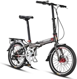 GJZM Vélos pliant GJZM Vélos de Montagne pour Adultes Vélo Pliant 20 Pouces Vélo Pliable à 7 Vitesses Super Compact Urban Commuter Bicycle Vélo Pliable avec antidérapant et Pneu résistant à l'usure Gris-Gris