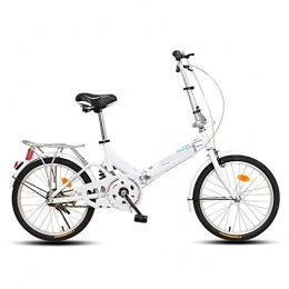 GUI-Mask vélo GUI-Mask SDZXCVélo Homme et Femme Cadre en Acier à Haute teneur en Carbone à Une Vitesse Adulte Hommes et Femmes Loisirs Vélo Pliant 20 Pouces