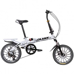 GWM Vélos pliant GWM Bicycle10 Secondes Portable Pliant 16inch Roue Adulte Enfant Femmes et Homme Sports de Plein air Vélos (Color : White)