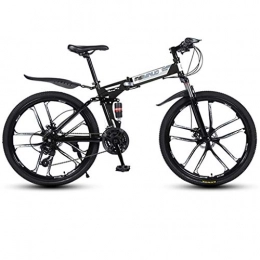 GXQZCL-1 vélo GXQZCL-1 VTT, vlo Tout Terrain, VTT, Vlos de Montagne Pliant, Double Suspension et Double Disque de Frein, VTT Vlo MTB Bike (Color : Black, Size : 27-Speed)
