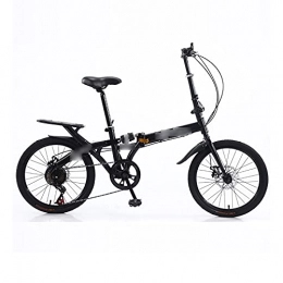 HENGSEN vélo HENGSEN Roue Pliante de Roue Pliante de 20 Pouces Blanche 7 Vitesses, Cycle Pliant Klapfahra avancé, Vélos de Montagne Coffre-Fort Roue de Camping, système de Pliage Rapide, Frein Double V, Noir