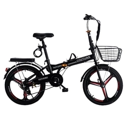 ITOSUI Vélos pliant ITOSUI Vélo Pliant Adulte, vélo Pliable avec 6 Vitesses en Acier à Haute teneur en Carbone vélo Pliant de Ville avec Garde-Boue arrière Porte-vélos Portables