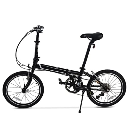 ITOSUI Vélos pliant ITOSUI Vélo Pliant Léger 20 Pouces, Cruiser Bikes Vélo 8 Vitesses avec Porte-Bagages Et Selle Confort, City Compact Urban Navetteurs, Femmes Hommes Garçons Enfants Filles Étudiant (Couleur: Noir)