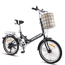 ITOSUI Vélos pliant ITOSUI Vélos Pliants, 20 Pouces Mini Portable Étudiant Confort Vitesse Roue Vélo Pliant pour Hommes Femmes Léger Pliant Vélo Décontracté, Vélo Amortisseur, Amortissement des Chocs