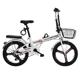 JAMCHE vélo JAMCHE Vélo Pliant pour Adulte, vélo Pliable avec 6 Vitesses, vélo Pliant de Ville en Acier à Haute teneur en Carbone avec Porte-Boue arrière, vélos Portables
