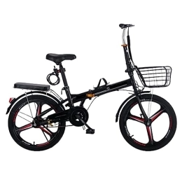 JAMCHE Vélos pliant JAMCHE Vélo Pliant, vélo Pliant de 20 Pouces pour vélo de Camping Adulte, vélo à Cadre en Acier au Carbone, vélo Portable léger pour Femmes et Hommes