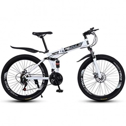 JIAWYJ Vélos pliant JIAWYJ YANGHAO-VTT Adulte- Vélo de Montagne à 21 Vitesses à 21 Vitesses pour Adulte, Aluminium léger Cadre de Suspension Complet, Fourche Suspension, Frein à Disque, Blanc, b FGZCRSDZXC-01