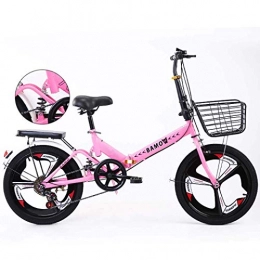 JIAWYJ vélo JIAWYJ YANGHAO-VTT Adulte- Vélos pliants, vélo de 20 Pouces Vélo à vélo à vélo de Suspension légère antidérapante pour Hommes et Femmes, avec Cadre arrière Porteur FGZCRSDZXC-01 (Color : C2)