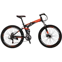 JMC Vélos pliant JMC EUROBIKE Vélo de montagne TSM G7 27, 5" Double Frein à disque pliable (Orange)