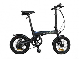 K+POP Vélos pliant K+POP Vélo de ville pliable en alliage léger de 40, 6 cm, 6 SP, freins à double disque – 16AF02BL