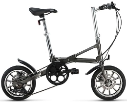 Kcolic vélo Kcolic Vélo Pliant 14 Pouces, Vélo Pliant en Aluminium Léger, Vélo Ville Réglable Confortable, Cadre en Aluminium, Vélo Voyage en Plein Air pour Hommes Femmes D, 14inch