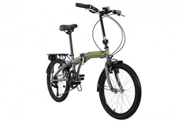 KS Cycling Vélos pliant KS Cycling Vélo Pliable 20" Cityfold RH 27 cm Mixte-Adulte, Gris / Jaune Zoll