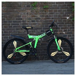 KXDLR vélo KXDLR VTT avec Double Suspension À Haute Teneur en Acier Au Carbone 26 Pouces 21 Vitesses Peut Être Utilisé pour La Ville Et Trekking, Vert