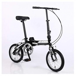 KXDLR vélo KXDLR Vélos Pliants Vélo Vélo Pliant 14 Pouces Hommes Et Femmes Modèles Double Freins V-Style Vélo Pliant Vélo Portable, Noir