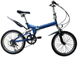 L.HPT vélo L.HPT 20 Pouces vélo Pliant de Vitesse - Enfants Adultes vélo Pliant 6 Vitesses - vélo de Route Avant pour Femme, vélo Pliant Avant, Bleu (Couleur: Bleu)