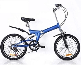 L.HPT vélo L.HPT 20 Pouces Vélo Pliant Shifting - Vélos Masculins Et Féminins - Adultes Enfants Étudiants Pliant Choc VTT, Blanc (Couleur: Bleu)