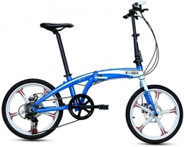 L.HPT vélo L.HPT Déplacement de vélo Pliant de 20 Pouces - Vélos pour Hommes et Femmes - Étudiants pour Enfants Adultes Vélo Pliant Portable ultraléger en Aluminium, Jaune (Couleur: Bleu)