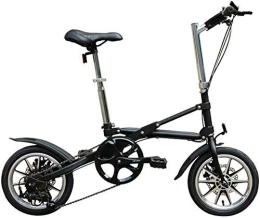 L.HPT vélo L.HPT Vélo de Vitesse Pliable de 14 Pouces - Vélo Pliant Adulte - Vélo Pliant Rapide Mini vélo à pédales Portable Adulte, Noir (Couleur: Noir)