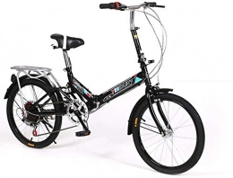 L.HPT vélo L.HPT Vélo Pliant 20 Pouces, 6 Vitesses, vélo de Banlieue, vélo Pliable, Femmes 'avec étudiant Adulte Voiture vélo Cadre en Aluminium léger Absorption des Chocs-D 110x160cm (43x63inch)