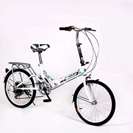 L.HPT Vélos pliant L.HPT Vélo Pliant 20 Pouces, 6 Vitesses, vélo de Banlieue, vélo Pliable, Femmes 'avec étudiant Adulte Voiture vélo Cadre en Aluminium léger Absorption des Chocs-E 110x160cm (43x63inch)