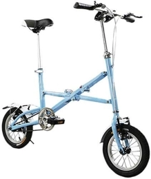 L.HPT vélo L.HPT Vélo Pliant-Voiture Pliante 12 Pouces V Vitesse de freinage vélo mâle et Femelle Enfants vélo étudiant vélo, Blanc (Couleur: Bleu)