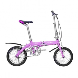 LLF vélo LLF Vélos pliants, 14 À Vélos Pliables, Vélo De Montagne Adulte Ultra-légère Adulte Adulte, Plié en 15 Secondes (Color : Purple, Size : 14in)