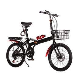 LXJ vélo LXJ 20 Pouces Pliante Bicycleroad Bike Vélo Adulte Cadre en Acier à 6 Vitesses Absorption de Choc 6 Vitesses Convient aux Adultes Hommes et Femmes Vélos urbains