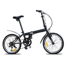 LXJ vélo LXJ Vélo de 20 Pouces vélo pour Adultes vélo pliants vélos Ultra-légers Portable Adulte étudiant Unisexe Pliant vélo à vélo de vélo de vélo de Guidon de Bicyclette réglable Ajustable Noir