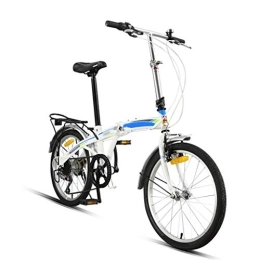 TYXTYX vélo Léger Pliable Vélos, 20" 7 Vitesses Folding Bike avec Cadre en Acier à Haute Teneur en Carbone, Adulte Vitesse Variable Voyage vélos for Adultes