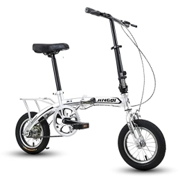 ZLYJ vélo Mini Vélo Montagne Pliant, Pneus Anti Poussière 12 Pouces Résistants l'usure, Conduite sans Effort, Coussin Doux Et Respirant Silver, 12in