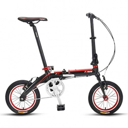 MJY Vélos pliant MJY Mini vélo pliant, vélo pliable à une vitesse de 14 'pour adultes, vélo pliant léger pour étudiants juniors, portable léger, Noir