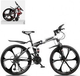 MJY vélo MJY Vélos pliants de 24 pouces, cadre en acier à haute teneur en carbone Double absorption des chocs 21 / 24 / 27 / 30 vitesse variable, vélo tout-terrain de montagne adulte tout terrain 7-2, 21 vitesses