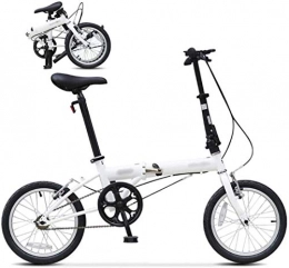 MJY Vélos pliant MJY Vélos vélo pliable 16 pouces, vélo pliant, vélo de banlieue léger unisexe, vélo vtt 5-27, blanc