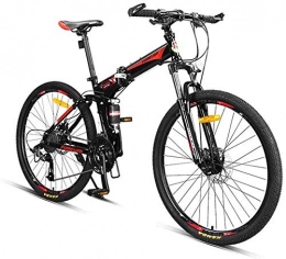 Mnjin Vélos pliant Mnjin Vlo de Route Pliable vlo de Montagne vlo Adulte Vitesse Amortisseur Hors Route Double Vitesse 27 Vitesses 26 Pouces