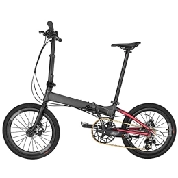  Vélos pliant Mountain Bike Folding Bike Comfortable Seat, Anti-Skid and Wear-Resistant Tires, High Carbon Steel Frame, 20 inch Black Bike