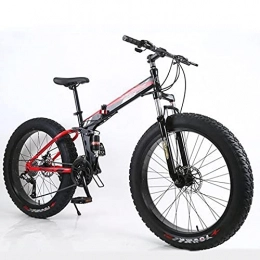 MRWW vélo MRWW VTT Velo Adulte Femme De Montagne pour Hommes Et Femmes Adultes, Neige Hors Route À Vitesse Variable ATV 4.0 Pneu Super Large VTT Vélo Pliant Vélos pour Hommes Et Femmes, b