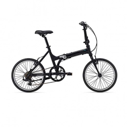 Muziwenju Vélos pliant MUZIWENJU Alliage d'aluminium Bicyclette Se Pliante de diamètre de Roue portatif léger de Vitesse de Pouce 7 de Pouce 7 (Color : Black)