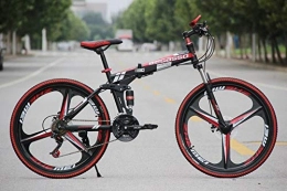BLTR vélo Pratique Vélo de Montagne Ultra-léger Pliable 4 Variables Vitesse Double Frein Pliant vélo for Homme et Femmes vélo Adulte Haute qualité (Color : Black 3 Blade, Size : 24)