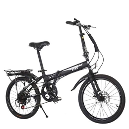 LHQ-HQ Vélos pliant QGL-HQ Sports de Plein air 20 « » vélo Pliant, 6 Vitesses, Cadre en Acier au Carbone, Pliable Compact for vélos Adultes arrière Rack Carry, Et Béquille Sports de Plein air Mountain Bike