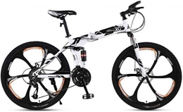 Qianqiusui Vélos pliant Qianqiusui Mountain Bike 21 / 24 / 27 Speed ​​Frame en Acier 24 Pouces 3-Roues à Rayons Suspension Vélo Pliant, 2, 24speed (Color : 2, Size : 27speed)