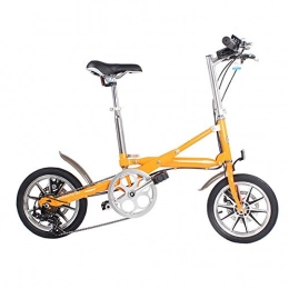 Qinmo Vélos pliant Qinmo 14 Pouces vlo Pliant en Alliage d'aluminium lger vlo 7-Vitesse Peut tre repousse aprs Pliage vlo d'aluminium (Color : Orange Single Speed)