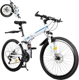 RainWeel Vélos pliant RainWeel Vélo pliant de 26 pouces pour adulte - Vélo de montagne pliable à 21 vitesses - Double frein à disque - Siège réglable de 31, 5 à 37, 2 pouces